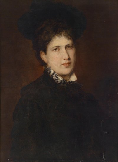 Portrait of a Woman with Hat by Hans Canon